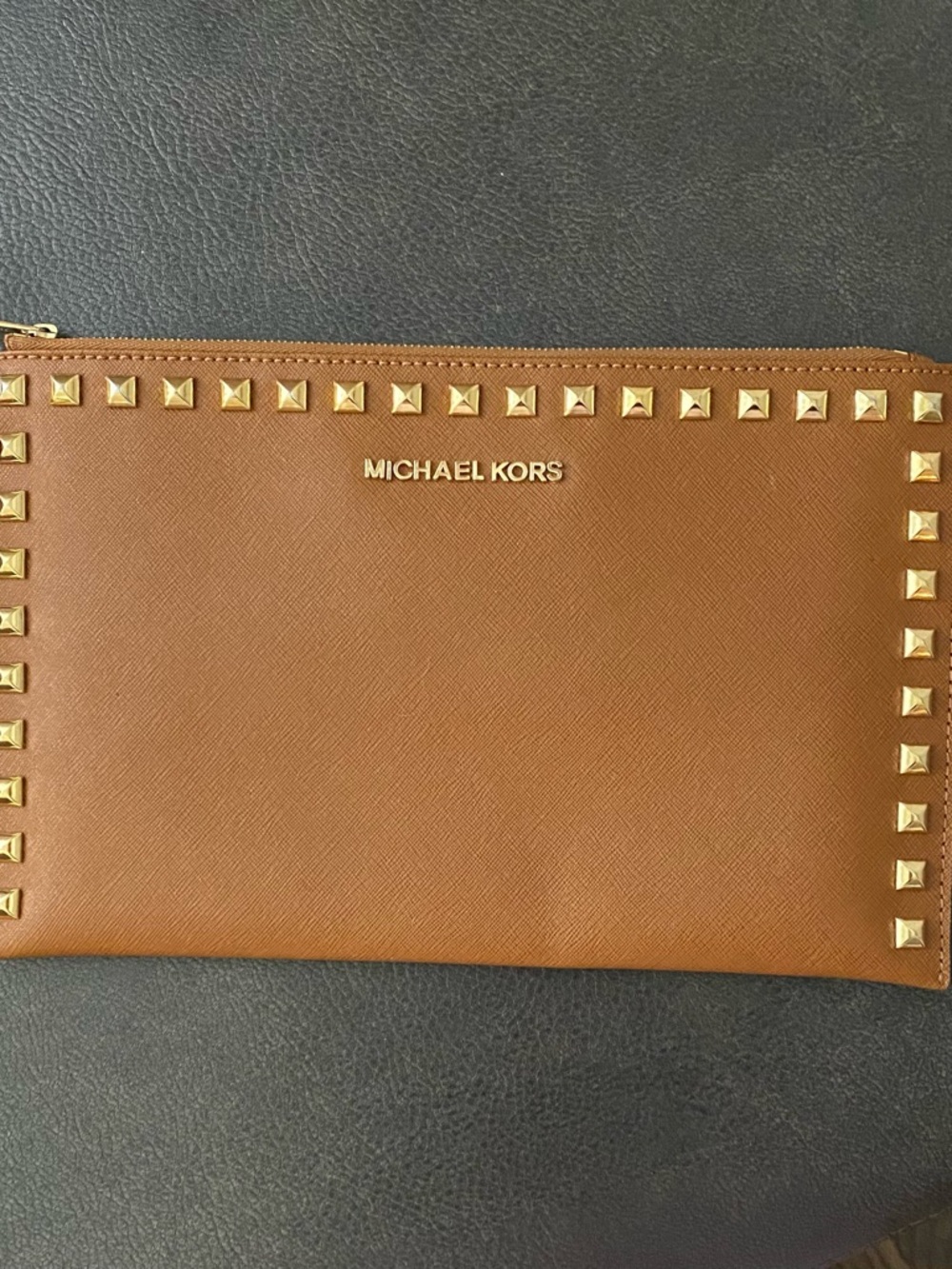 Michael Kors Leather Clutch Purse 11x7 inches